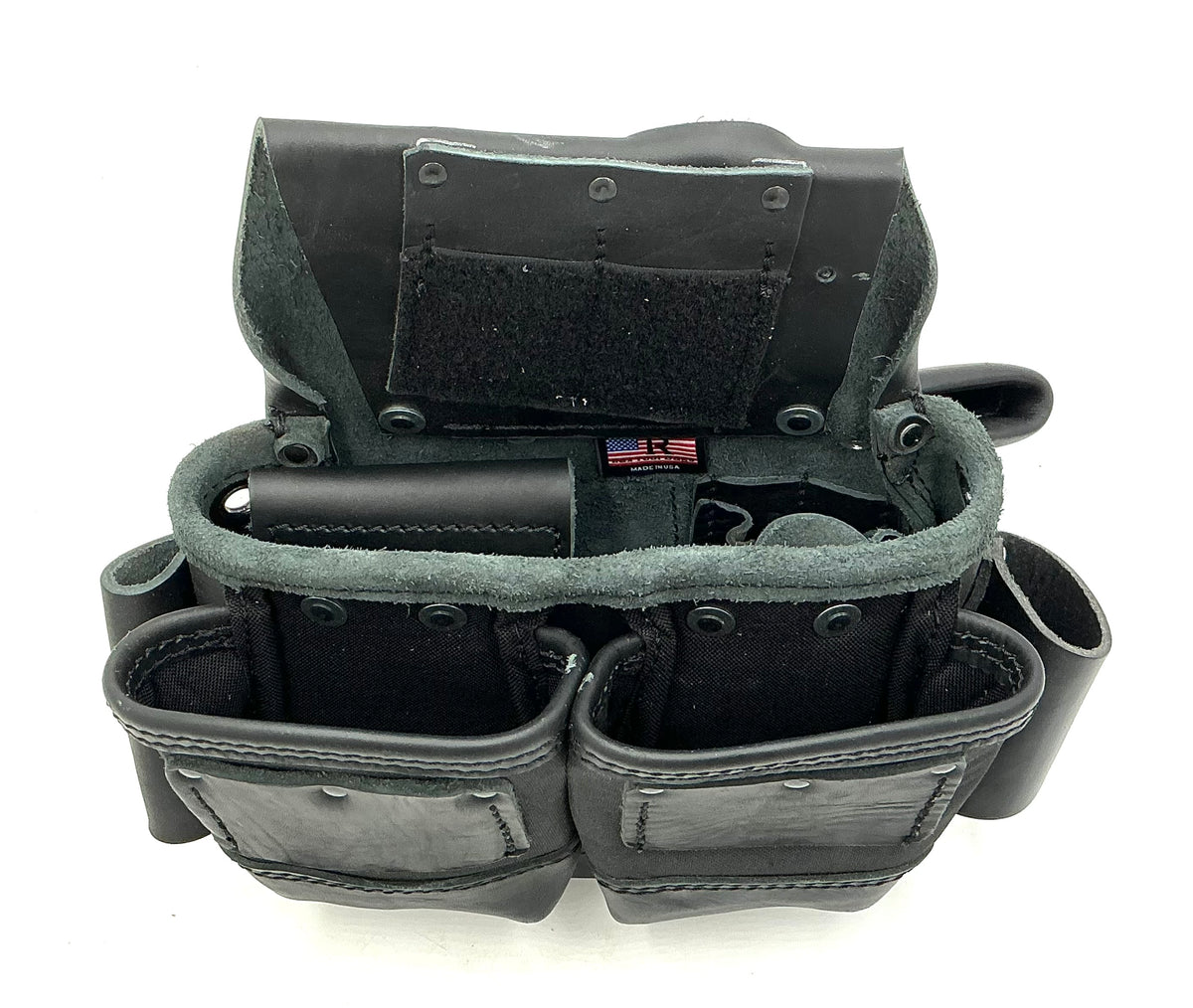 Tool pouch Raptor collection. Black leather /Tape Measure Holder/Extra Hammer Holder $10+